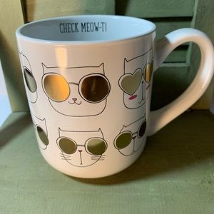 Sheffield Home LARGE "CHECK MEOW-T" MUG